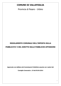 COMUNE DI VALLEFOGLIA Provincia di Pesaro