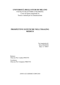 Anteprima tesi magistrale - Fondazione Rosangela D`Ambrosio Onlus