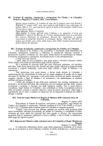 88. Trattato di amicizia, commercio e navigazione fra l`Italia e la