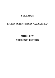 Syllabus Liceo Azzarita mobilità studentesca