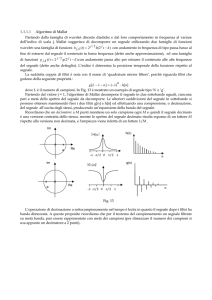 1.1.1.1 Algoritmo di Mallat x - Dipartimento di Ingegneria dell