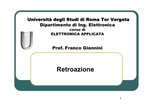 Retroazione - Università degli Studi di Roma "Tor Vergata"