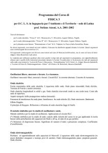 Programma del Corso di FISICA 3