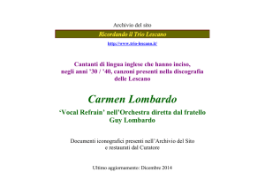 Carmen Lombardo - Ricordando il Trio Lescano