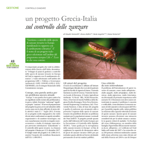 un progetto Grecia-Italia sul controllo delle zanzare