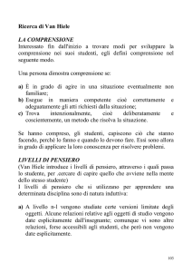 Ricerca di Van Hiele LA COMPRENSIONE Interessato fin dall`inizio