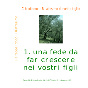 1. una fede da far crescere nei vostri figli