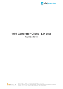 Wiki Generator Client 1.0 beta