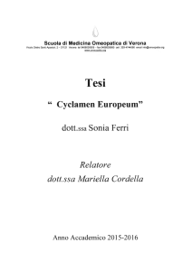 Cyclamen Europeum - Scuola di Medicina Omeopatica di Verona