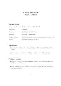 Curriculum vitae Nicola Torelli