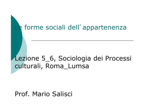 SALISCI_LUMSA2016_LEZIONE 9_10. FORMAZIONI SOCIALI