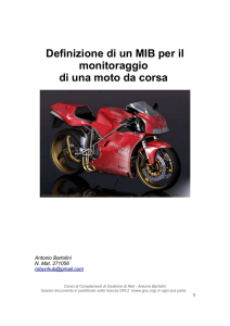 Definizione di un MIB per il monitoraggio di una moto da
