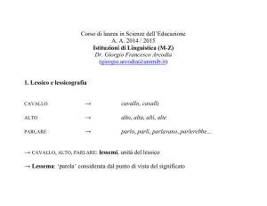 Lezione 13 - Dipartimento di Scienze Umane per la Formazione