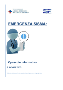 Opuscolo rischio sismico - Azienda Ospedaliera San Camillo