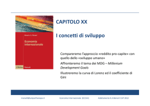 CAPITOLO XX I concetti di sviluppo
