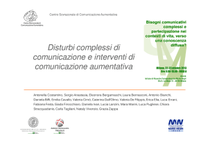 Disturbi complessi di comunicazione e interventi di comunicazione