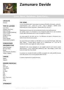 Zamunaro Davide Cover Band, Database, Data