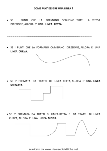 come puo` essere una linea ? • se i punti che la