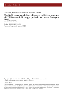 European Cultural Capitals and Cultural Policies. Reflections of the