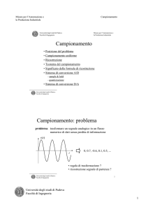 Campionamento Campionamento: problema