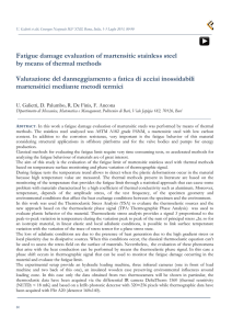 Fatigue damage evaluation of martensitic stainless steel by means