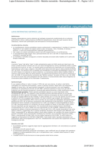 Pagina 1 di 21 Lupus Eritematoso Sistemico (LES)