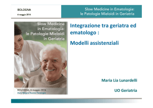 Integrazione tra geriatra ed ematologo : Modelli