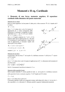 Momenti e II eq. Cardinale