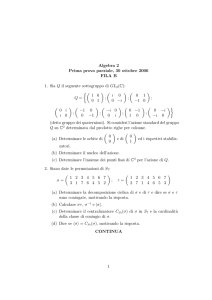Algebra 2 Prima prova parziale, 30 ottobre 2006 FILA B 1. Sia Q il