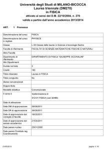 in FISICA - scienze.unimib.it