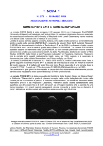 Cometa P/2016 BA14 e Cometa 252P/LINEAR