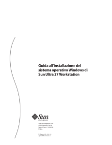 Guida all`installazione del sistema operativo Windows di Sun Ultra