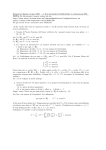 Elementi di Algebra e Logica 2008. 5. Test di primalit`a di Miller