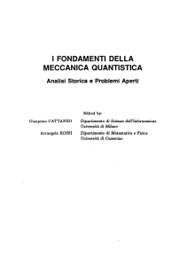 i fondamenti della meccanica quantistica