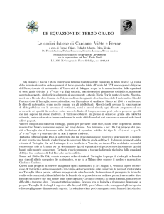 Le dodici fatiche di Cardano, Viète e Ferrari