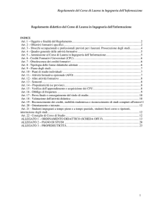 Regolamento del Corso di Laurea in Ingegneria dell