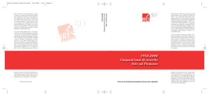 1958-2008 Cinquant`anni di ricerche Ires sul Piemonte