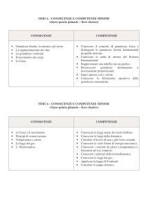 FISICA - CONOSCENZE E COMPETENZE MINIME (classe quarta