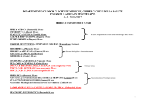 FACOLTA` DI MEDICINA E CHIRURGIA