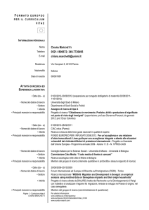 formato europeo per il curriculum vitae