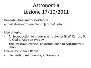 Astronomia Lezione 17/10/2011