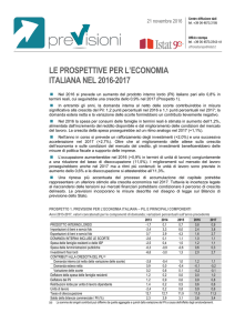 Le prospettive per l`economia italiana