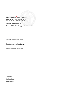 In-Memory database - Ingegneria Informatica