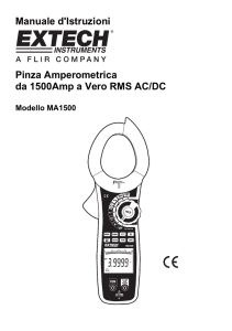 Manuale d`Istruzioni Pinza Amperometrica da 1500Amp a Vero RMS