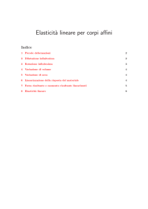 Elasticità lineare per corpi affini