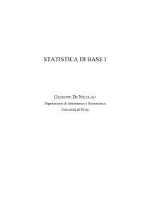 STATISTICA DI BASE I - Università degli studi di Pavia