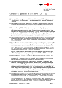 Condizioni generali di trasporto (CGT) JE