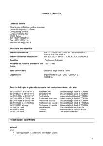 Curriculum Vitae - Campusnet Unito