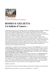 ROMEO E GIULIETTA Un balletto d`Amore…
