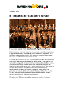 Il Requiem di Fauré per i defunti